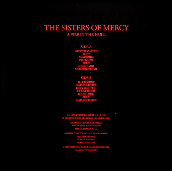 SISTERS OF MERCY, THE a fire in the hull LP
