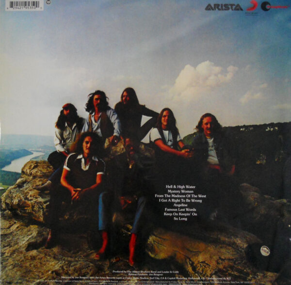 ALLMAN BROTHERS BAND, THE reach for the sky LP back
