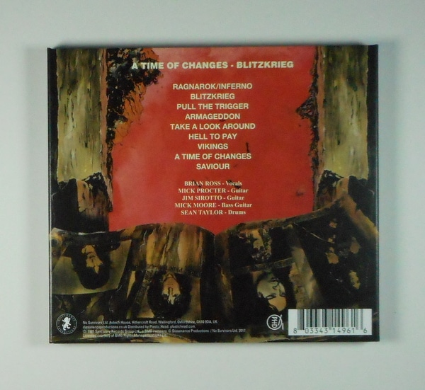 BLITZKRIEG a time of changes CD
