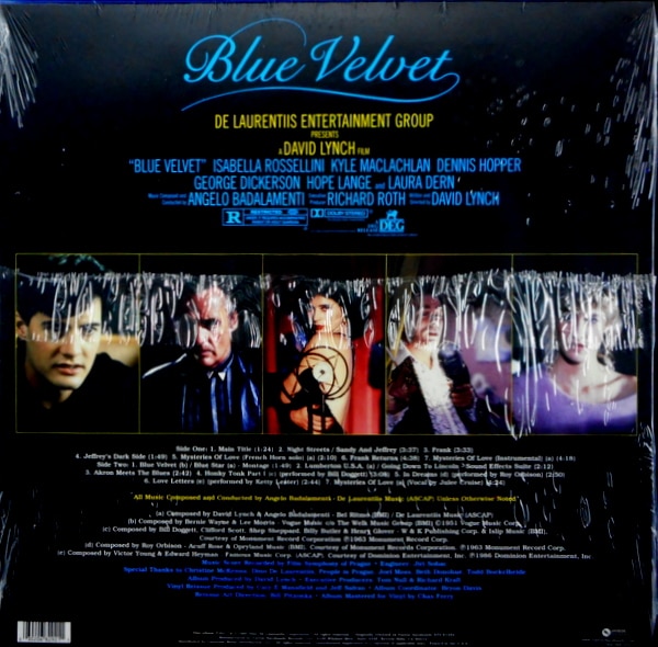 BADALAMENTI, ANGELO blue velvet LP