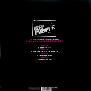 DEEP PURPLE live in long beach 1971 LP BACK