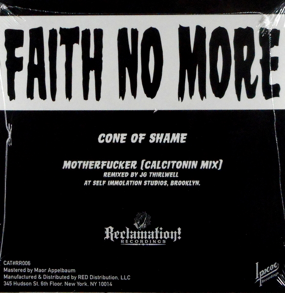 FAITH NO MORE cone of shame - clear vinyl 7"