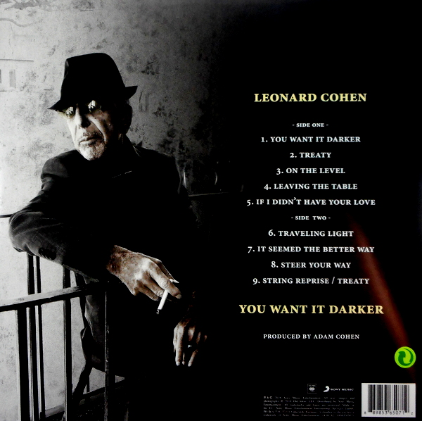 COHEN, LEONARD you want it darker LP