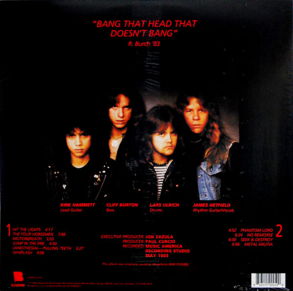 metallica kill em all lp