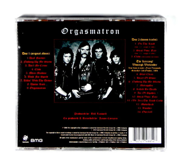 MOTORHEAD orgasmatron - deluxe CD back