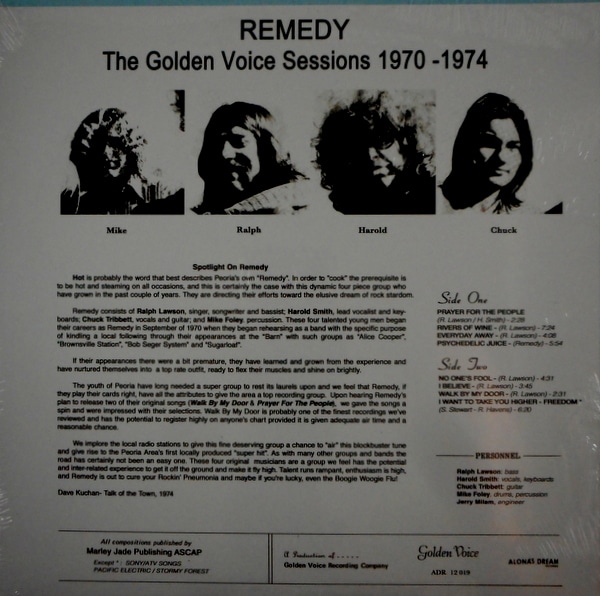 REMEDY the golden voice sessions 1970-74 LP