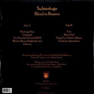 SUBTERFUGE blind to reason LP